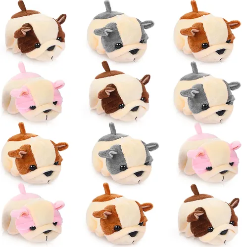 Miniatura 10 de Chalyna 12 Piezas Lindo Juguete de Animal de Peluche de 4 Pulgadas Mini Peluche Sirena Tigre Tortuga Cachorro Cerdo Alpaca Gato Adornos Muñeca