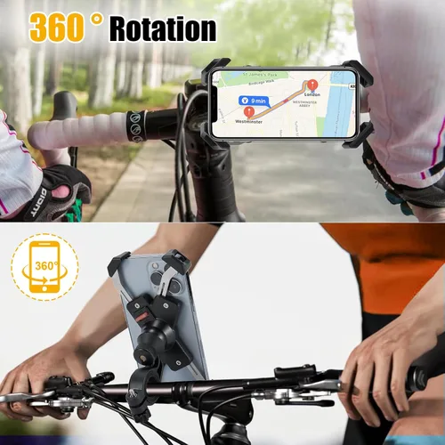 Miniatura 2 de Soporte de teléfono para motocicleta, soporte universal para manillar de motocicleta, abrazadera de teléfono celular para iPhone/Galaxy de 4.72 a