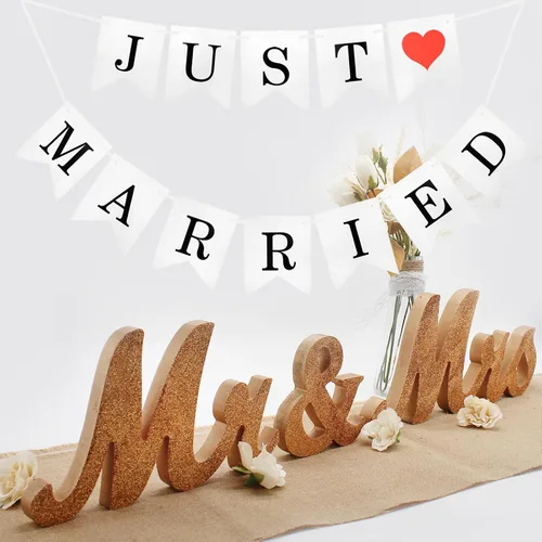 Miniatura 14 de Letrero de Mr y Mrs para mesa de boda, letras grandes de madera de Mr y Miss, letra de madera para decoración de fiesta, mesa principal de boda