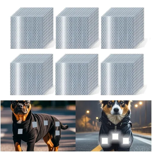 Miniatura 60 de Cinta reflectante blanca de 4 pulgadas, adhesivo de seguridad de advertencia impermeable para exteriores (10 pies)