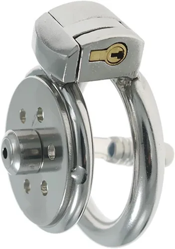 Miniatura 14 de Jaula de acero inoxidable para hombre con bloqueo de pene con cerradura de metal castidad con tubo uretral