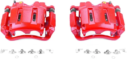 Power Stop - Juego de calibradores para 2005 - 2012 Ford F-250 F-350 Super Duty [Aplicación específica] Par delantero de calibradores recubiertos en