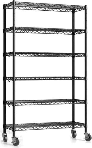Miniatura 8 de Hodonas Estantería de alambre de 2300 libras, 36 pulgadas de ancho x 14 pulgadas de profundidad x 75 pulgadas de alto, estantes de metal