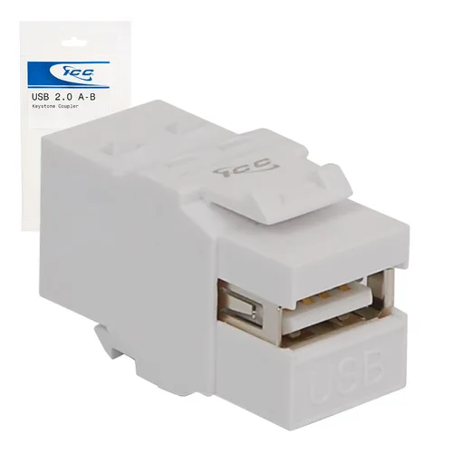 Miniatura 9 de ICC Acoplador modular USB 3.0 de 90 grados en blanco para estilo HD