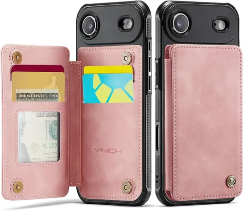 Miniatura 52 de Vinich Funda tipo cartera para iPhone 11 con tarjetero, bloqueo RFID, ranuras de crédito, función atril, a prueba de golpes, para iPhone 11 de 6.1