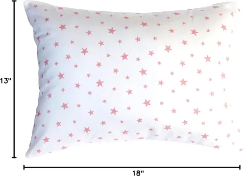 Miniatura 7 de Funda de almohada de algodón para niños pequeños de 13 x 18 pulgadas, diseño de estrella, funda de almohada de viaje blanca, funda de almohada