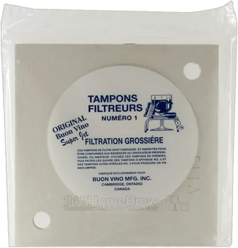 Miniatura 2 de Buon Vino Super Jet - Almohadillas de filtro para purificador de vino, 1 unidad (paquete de 3), filtros gruesos #1 para sedimentos, suministros
