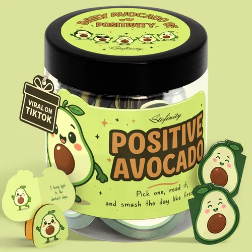 Miniatura 23 de Stofinity Tarro de 60 tarjetas de afirmación de pepinillos positivos – Regalo de aliento, positividad y apoyo emocional para niñas adolescentes