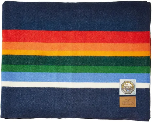 Pendleton National Park Manta Queen de 90" x 90" - 100% Lana, Suave y Duradera para el Hogar y Aventuras al Aire Libre, Icónicas Rayas de Parque