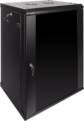 Miniatura 5 de Navepoint 9U Deluxe IT - Gabinete para montaje en pared, 19 pulgadas, rack de red de servidores con puerta de vidrio con bloqueo, 24 pulgadas
