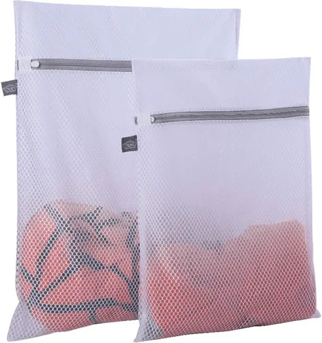 Miniatura 11 de Kimmama Bolsas de malla para lavado de lavandería, bolsas de lencería para lavar delicados, bolsas de malla para lavadora, red blanca, cremallera