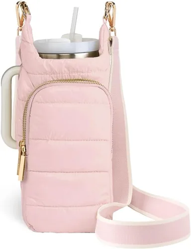 Miniatura 20 de WanderFull® Ranura con cremallera original HydroBag® HANDLE™ para mango, soporte para botella de agua cruzado manos libres y accesorios para vasos