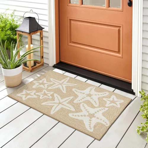 Miniatura 38 de Liora Manne CAPR5163633 - Alfombra costera para interiores y exteriores, color azul marino, 2 pies x 5 pies Cuerdas Navy
