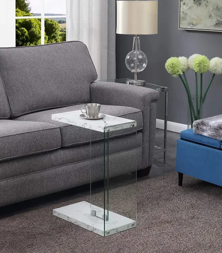 Miniatura 2 de Convenience Concepts SoHo C Mesa auxiliar, color blanco