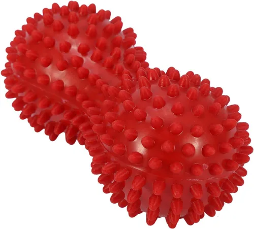 Agatige Bola de lacrosse de masaje doble de cacahuete, bola de terapia con puntas para piernas, espalda, hombro, alivio muscular, masaje de tejido