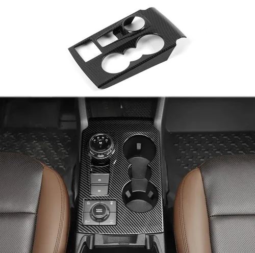 Linskip Cubierta del Panel de Cambio de Marchas Trim Compatible con Ford Bronco Sport 2025, 2024, 2023, 2022, 2021, Cubierta Decorativa para Negro