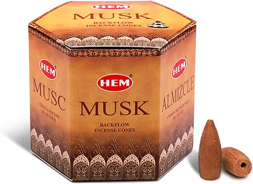 Miniatura 14 de HEM Lotus Backflow - Conos de incienso marrón Aroma de larga duración para positividad y aire puro Hierbas puras, polvo de madera Aromaterapia