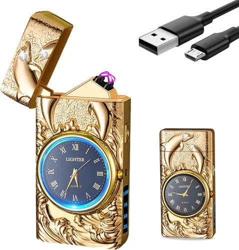 Miniatura 10 de GADATOP Eagle - Encendedor multifuncional – Arco eléctrico, plasma, resistente al viento, iluminación LED de esfera luminosa de metal a la moda