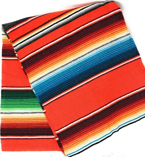 Miniatura 3 de Auténtica manta de sarape mexicana de gran tamaño (7' x 5' sarape)