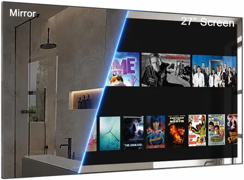 Miniatura 19 de Soulaca 22 pulgadas IP65 impermeable baño Smart Mirror TV webOS Smart TV con control de voz incorporado Wi-Fi Bluetooth ATSC DTV sintonizador ideal
