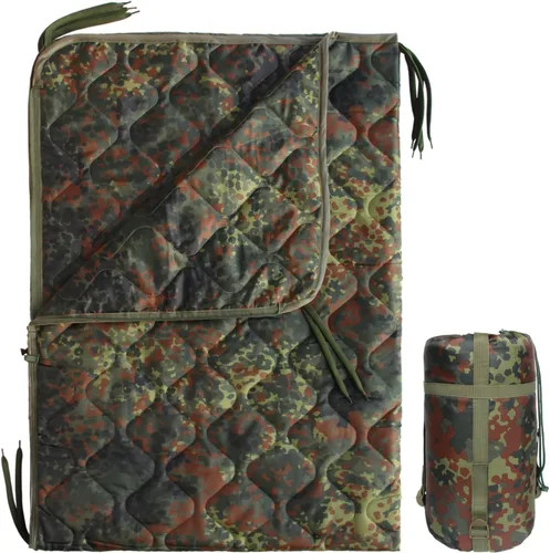 Miniatura 8 de Forro de poncho de camuflaje, manta militar, saco de dormir militar, con una bolsa de transporte de compresión, para viajes, senderismo, campamento