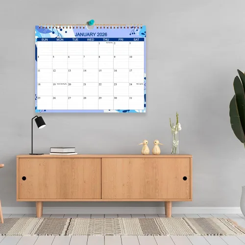 Miniatura 9 de Calendario 2026-2027 – Calendario de pared de enero de 2026 a junio de 2027 – Calendario mensual con papel grueso de 140 gsm para planificación