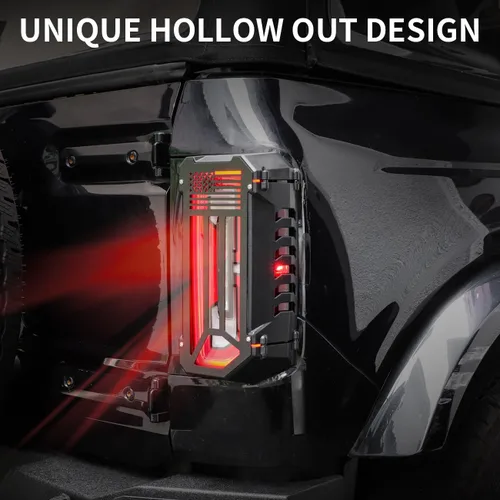 Miniatura 3 de Protector de luz trasera de aluminio, cubierta para lámparas de luz trasera, compatible con Ford Bronco 2021, 2022, 2023, 2024, 2025, accesorios