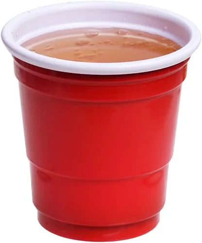 Miniatura 2 de TashiBox Vasos de chupito rojos de plástico de 2 onzas, paquete de 200 unidades, mini tazas de fiesta para degustación de vinos, chupitos