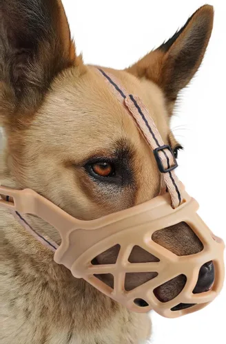 Miniatura 11 de Mayerzon Bozal para perro, bozales de cesta transpirables para perros pequeños, medianos, grandes y extra-grandes agresivos Beagle Pastor Alemán