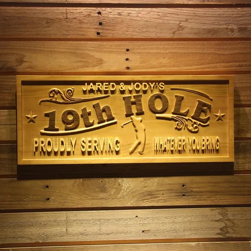 Miniatura 69 de ADVPRO wpa0031 - Letrero de madera personalizado con nombre de Lake House para decoración del hogar, boda, tamaño mediano, 18.25 x 7.25 pulgadas