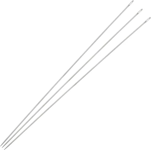 Miniatura 8 de uxcell 25 agujas de abalorios finas, finas, largas, rectas, para bordar, de acero inoxidable, 2.83 pulgadas