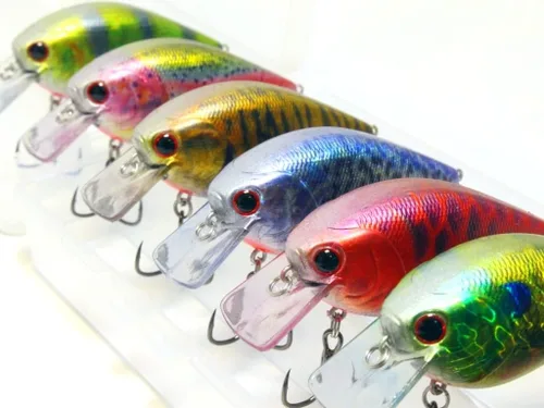 Miniatura 31 de Minnow Crankbait para pesca de lubina Señuelo de lubina Jerkbait Señuelos de pesca y caja de aparejos HC15KB