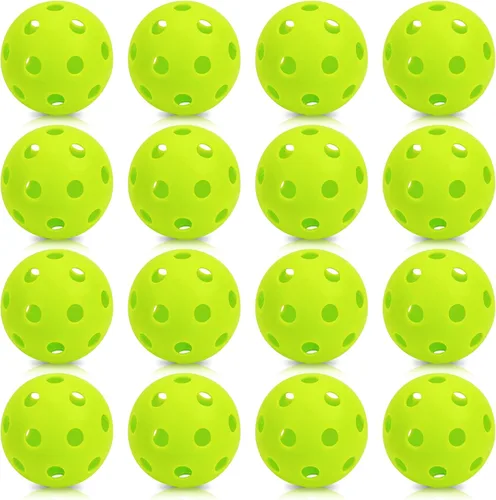 Paquete de 16 pelotas de béisbol de plástico, bolas huecas para práctica de bateo ligera, pelotas de entrenamiento para interiores y exteriores