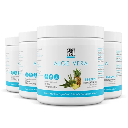 Miniatura 22 de Yes You Can! Mezcla de bebida en polvo de aloe vera, refuerzo de hidratación infundido con extracto de aloe vera orgánico puro, deliciosos sabores