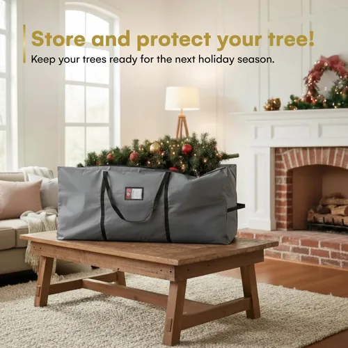 Miniatura 2 de HOLIDAY SPIRIT Bolsa de almacenamiento para árbol de Navidad, bolsa impermeable para árbol de Navidad con asas reforzadas duraderas y cremalleras