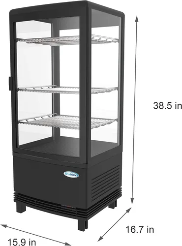 Miniatura 5 de KoolMore Refrigerador de pantalla CDCU-3C-BK, negro, 3 pies cúbicos