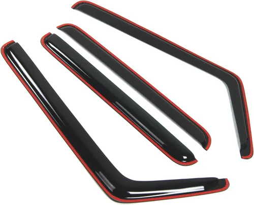 Visor de ventana compatible con Hummer H2 2003-2009, DGWV2-244i, deflector de canal contra la lluvia, color humo oscuro, juego de 4 piezas