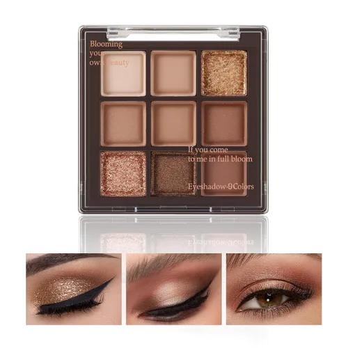 Miniatura 21 de Boobeen Paleta de sombras de ojos nude – maquillaje mate y brillante, polvo cremoso altamente pigmentado para sombra de ojos, crea un aspecto
