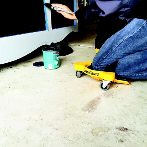 Miniatura 4 de Milescraft 1603 Knee Blades - Rodilleras Duraderas de Trabajo Pesado con 3 Ruedas y Cómodos Cojines de Gel para Adultos Unisex, Capacidad de Giro