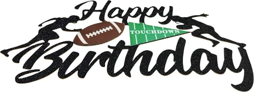 Miniatura 3 de Decoración de pastel de fútbol de feliz cumpleaños para hombres, jugadores de rugby, decoración de pasteles para niños, tema deportivo, cumpleaños