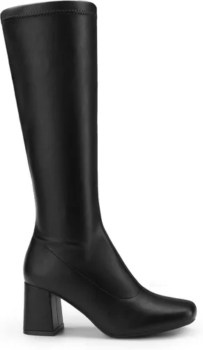Miniatura 2 de DREAM PAIRS Botas Gogo para mujer, punta cuadrada, botas altas hasta la rodilla para mujer
