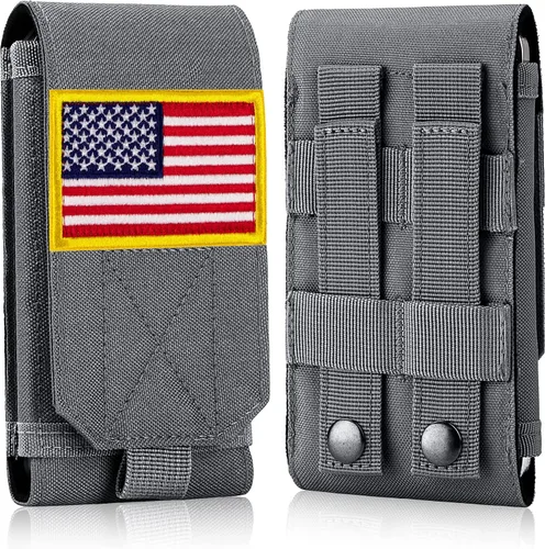 Miniatura 8 de Funda táctica Molle para teléfono, bolsa resistente con parche de bandera para iPhone 17 Pro Max/17 Pro/17/16 Pro Max/16 Plus/15 Pro Max/14 Pro
