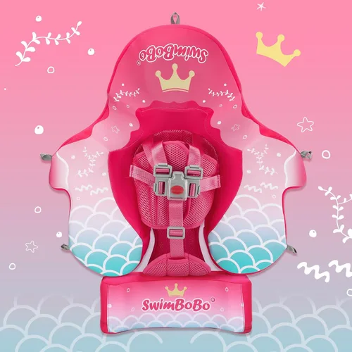 Miniatura 5 de Swimbobo - Flotadores para piscina con toldo no inflable, material de tela suave y agradable a la piel, flotador de natación infantil para niños