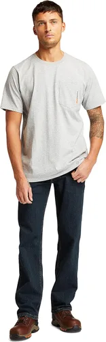 Miniatura 5 de Timberland PRO Camiseta de manga corta para hombre Base Plate Blended, Gris claro