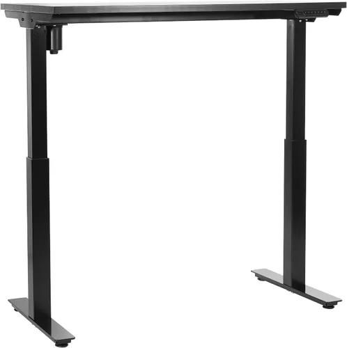 Miniatura 4 de Office Star Prado - Mesa motorizada de altura ajustable de 4 pies con control de memoria programable de 4 posiciones, parte superior negra y base