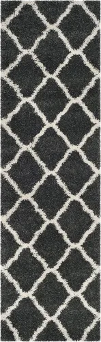 Miniatura 23 de SAFAVIEH Hudson Shag Collection - Alfombra extragrande de 11 x 15 pies, diseño de enrejado, no desprende pelusa y de fácil cuidado, 2 pulgadas