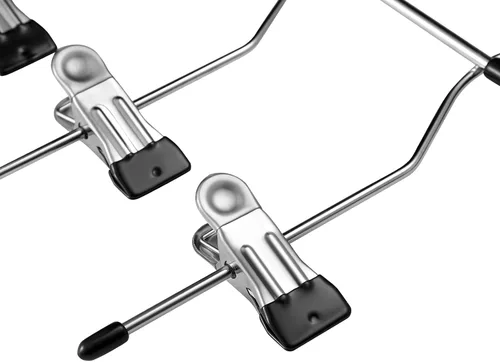 Miniatura 7 de Perchas para pantalones de varias capas, perchas de falda de 6 niveles con clips ajustables, organizador de armario antideslizante que ahorra