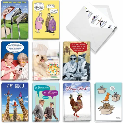 Miniatura 9 de NobleWorks 20 tarjetas de cumpleaños divertidas surtidas en caja con sobres de 5 x 7 para hombres, mujeres (10x2 diseños) Dave Coverly's Dog Days
