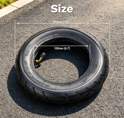 Miniatura 2 de Neumático y tubo interior de 10 x 2.125, repuesto para scooter eléctrico inteligente de 2 ruedas, triciclo de 10 pulgadas, cochecito de triciclo