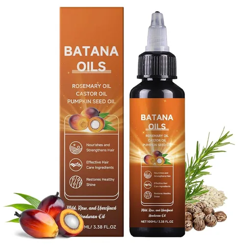 Aceite de batana para el crecimiento del cabello, aceite de batana líquido 4 en 1 con semillas de romero, ricino y calabaza - 3.4 fl oz/3.38 onzas